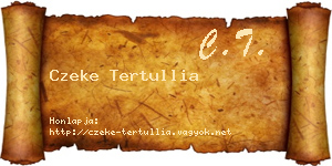 Czeke Tertullia névjegykártya